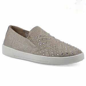 Women's White Mountain Bling Sneakers Slip on Shoes with Rhinestones Size 7 NWOT